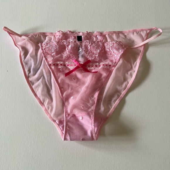 Adore Me Intimates & Sleepwear Adore Me Pink Lace Embroidered Underwear Panties Poshmark